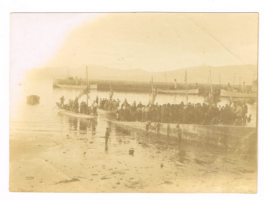 Escena de pesca 1900 en el Berbes