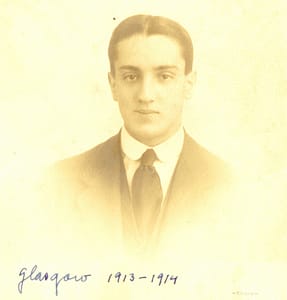 Nuestro fundador, Fernando Lagos Carsi, en Glasgow en 1914