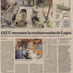  Artículo en el Atlántico Diario sobre Astilleros Lagos y el Lagos 5.5