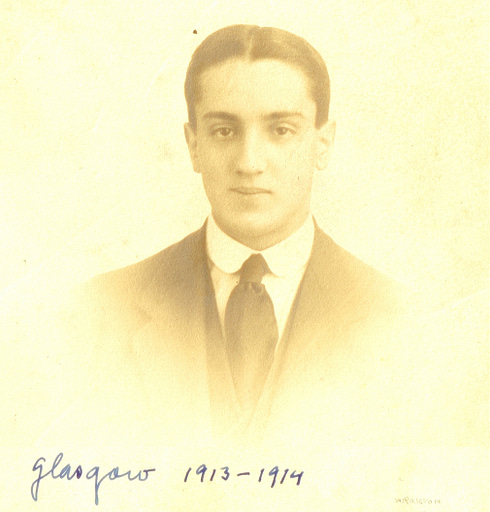 Nuestro fundador, Fernando Lagos Carsi, en Glasgow en 1914