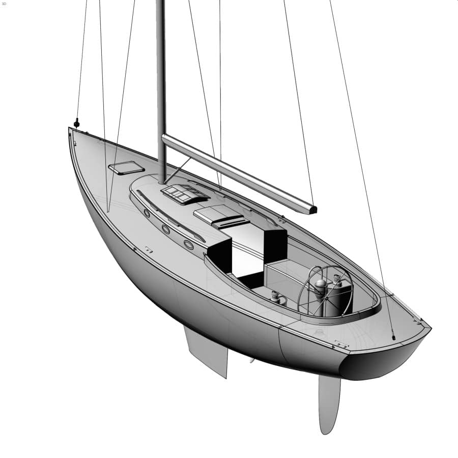 Render of the Lagos 38DS Daysailer
